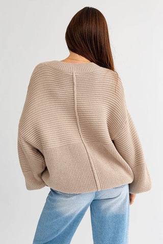 Ribbed Knitted Sweater *Online Only* - Premium  from LE LIS - Just $68! Shop now 