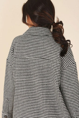 Hound tooth long shacket *Online Only* - Premium  at Lonnys NY - Just $60! Shop Womens clothing now 