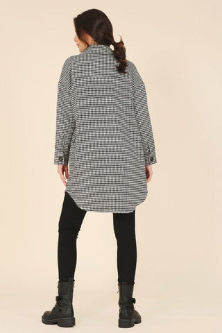 Hound tooth long shacket *Online Only* - Premium  at Lonnys NY - Just $60! Shop Womens clothing now 