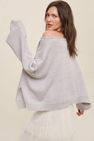 Light Weight Wide Neck Crop Pullover Knit Sweater *Online Only* - Premium  at Lonnys NY - Just $52! Shop Womens clothing now 