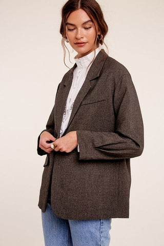 Listicle Oversized Solid Blazer * Online Only *