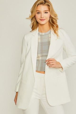 Woven Solid Vertigo Blazer *Online Only* - Premium  at Lonnys NY - Just $55! Shop Womens clothing now 