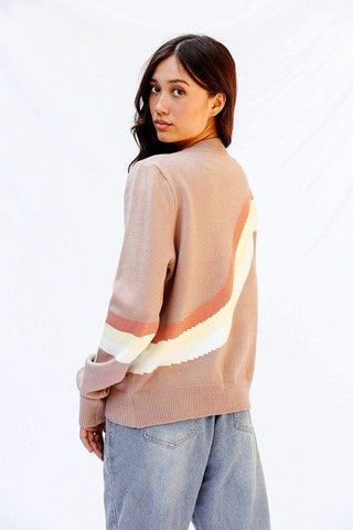 Retro stripe sweater *Online Only* - Premium sweater at Lonnys NY - Just $48.43! Shop Womens clothing now 