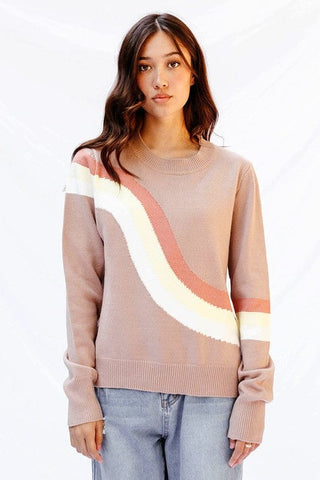 Retro stripe sweater *Online Only* - Premium sweater from Miss Sparkling - Just $48.43! Shop now 