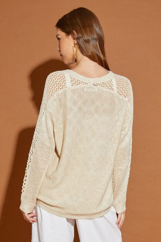 Hollow Detail Cardigan Sweater *Online Only * - Premium  at Lonnys NY - Just $70.17! Shop Womens clothing now 