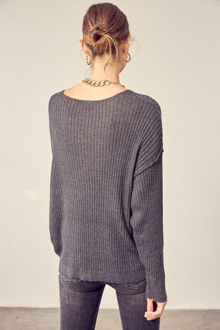 V-Neck Knit Top *Online Only* - Premium  from Mustard Seed - Just $45! Shop now 