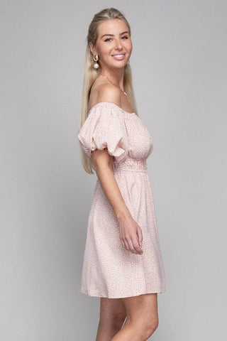 Off shoulder pink leopard dress  *Online Only* - Premium dresses at Lonnys NY - Just $40! Shop Womens clothing now 