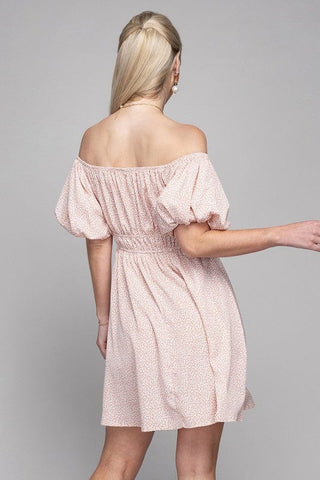 Off shoulder pink leopard dress  *Online Only* - Premium dresses at Lonnys NY - Just $40! Shop Womens clothing now 