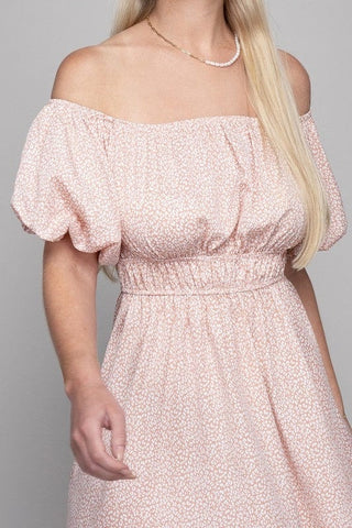 Off shoulder pink leopard dress  *Online Only* - Premium dresses at Lonnys NY - Just $40! Shop Womens clothing now 