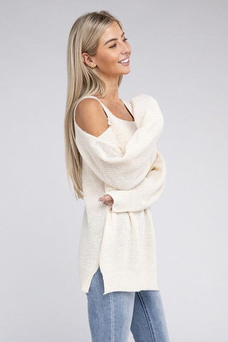 Off The  Shoulder Sweater *Online Only* - Premium  from Nuvi Apparel - Just $42! Shop now 