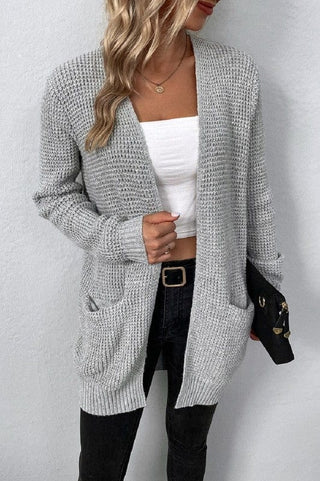 Open front waffle sweater cardigan *Online Only* - Premium  at Lonnys NY - Just $45! Shop Womens clothing now 