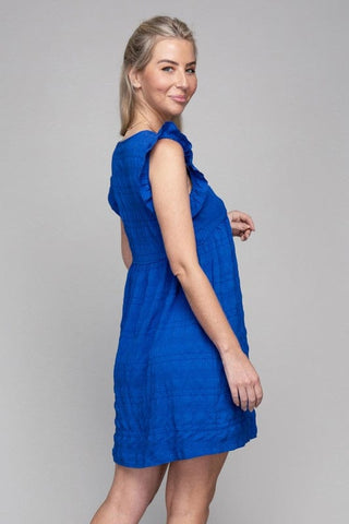 Ruffle Trim Sleeve Dress  *Online Only* - Premium dresses from Nuvi Apparel - Just $32! Shop now 