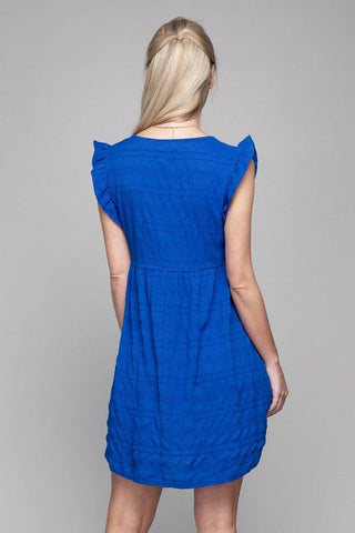 Ruffle Trim Sleeve Dress  *Online Only* - Premium dresses at Lonnys NY - Just $32! Shop Womens clothing now 