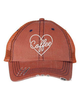 Heart and Coffee Embroidered Trucker Hat *Online Only* - Premium  from Ocean and 7th - Just $40! Shop now 