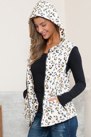Hoodie Vest with Pockets *Online Only* - Premium  at Lonnys NY - Just $60! Shop Womens clothing now 