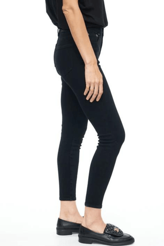 Pistola Audrey Mid Rise Skinny - Dark Vinyl - Premium pants at Lonnys NY - Just $138! Shop Womens clothing now 