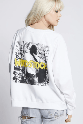 Recycled Karma Woodstock Make Love Not War Sweatshirt - Premium sweatshirt at Lonnys NY - Just $68! Shop Womens clothing now 