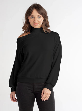 Red Haute Cut Off Shoulder Shirt *FINAL SALE*