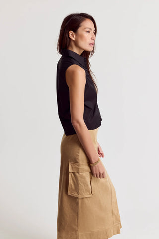 The Shirt Boxy Cropped Sleeveless Shirt