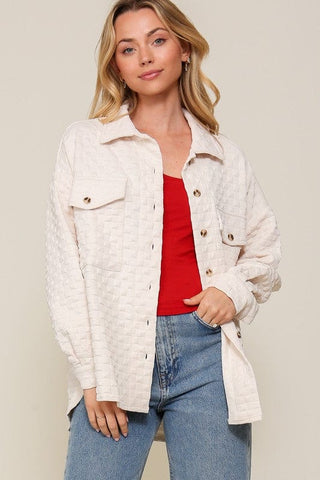 Long Sleeve Quilted Button Down Jacket *Online Only* - Premium  at Lonnys NY - Just $62! Shop Womens clothing now 