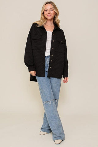 Long Sleeve Quilted Button Down Jacket *Online Only* - Premium  at Lonnys NY - Just $62! Shop Womens clothing now 