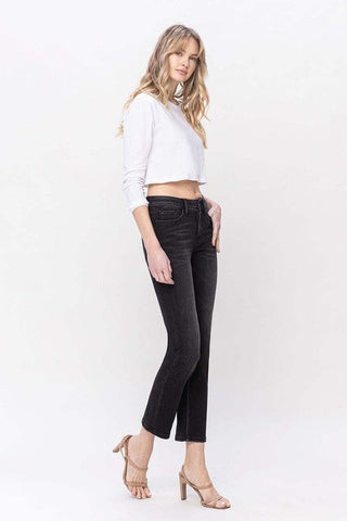 Mid Rise Ankle Slim Straight Jeans Flying Monkey  *Online Only* - Premium  at Lonnys NY - Just $80! Shop Womens clothing now 