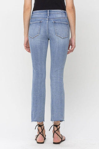 Mid Rise Kick Flare Jeans *Online Only* - Premium  from VERVET by Flying Monkey - Just $75.18! Shop now 