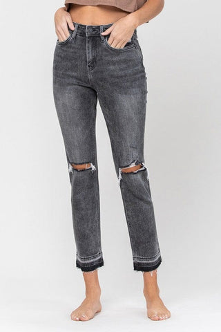 High Rise Released Hem Straight - Premium  at Lonnys NY - Just $75! Shop Womens clothing now 