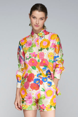 Vilagallo Mariella Silk Floral Shirt - Premium clothing at Lonnys NY - Just $230! Shop Womens clothing now 